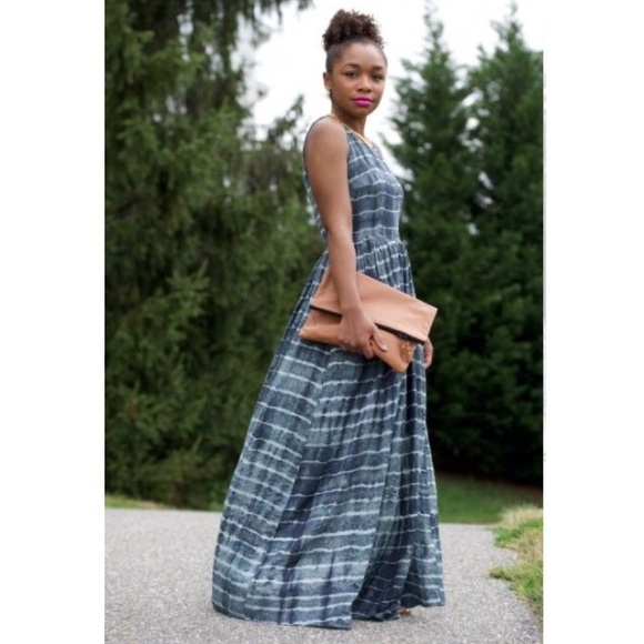 Anthropologie Shibori Maxi Dress Small 